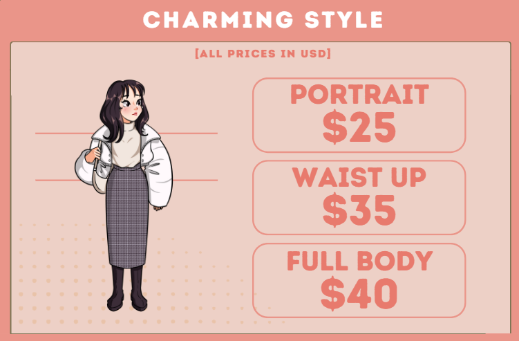 Prices for a Charming Style Commission
